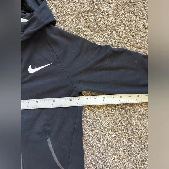 nike jacket womens M fullzip pockets preppy gym athletic‎ Minimalist black - Picture 7 of 7